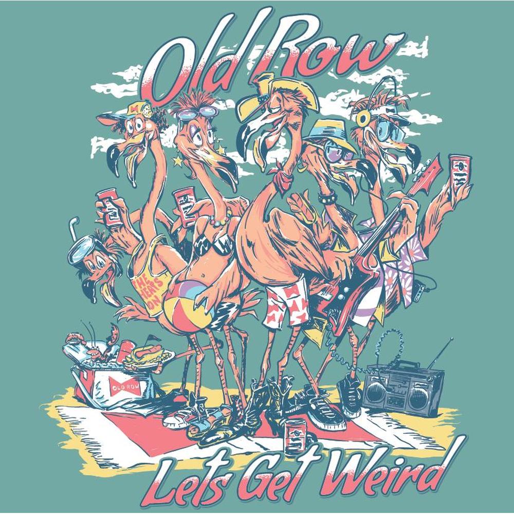Let's Get Weird Flamingo Pocket Tee - Image 2